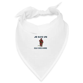 Ich bin ein Feuerwehrmann, der rockt - Bandana Dreieckstuch - Weiß - Vorne