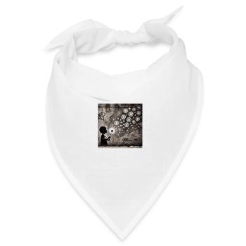 Kein Banksy - Wünsche in den Sternen - Bandana Dreieckstuch - Weiß - Vorne