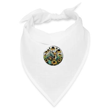 Frühlingsblumen Frühling Rehkitz Naturliebhaber - Bandana Dreieckstuch - Weiß - Vorne