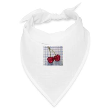 Kirschen essen - Bandana Dreieckstuch - Weiß - Vorne
