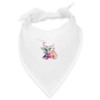 Tropical Summer - Bandana Dreieckstuch - Weiß - Vorne