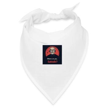 Bitcoin Satoshi Nagamoto - Bandana Dreieckstuch - Weiß - Vorne