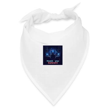 Bitcoin Satoshi - Bandana Dreieckstuch - Weiß - Vorne