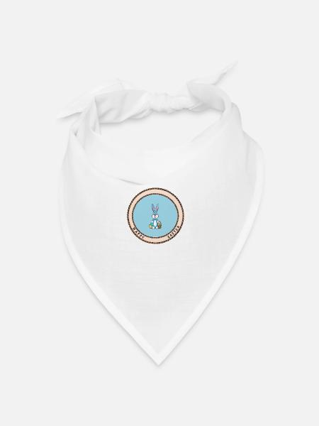 Frohe Ostern - Bandana Dreieckstuch - Weiß