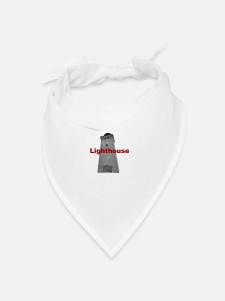 dänisches lighthouse Leuchtturm - Bandana Dreieckstuch - Weiß