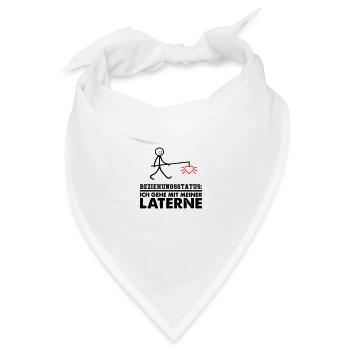 meine laterne 02 - Bandana Dreieckstuch - Weiß - Vorne