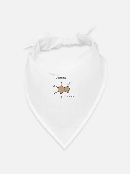 Koffein-Formel Stilvoll - Bandana Dreieckstuch - Weiß