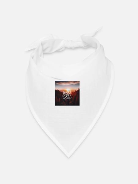 Kalifornien Sonnenuntergang - Bandana Dreieckstuch - Weiß