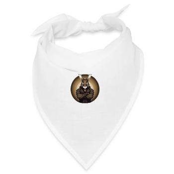 Gangster-Osterhase - Bandana Dreieckstuch - Weiß - Vorne