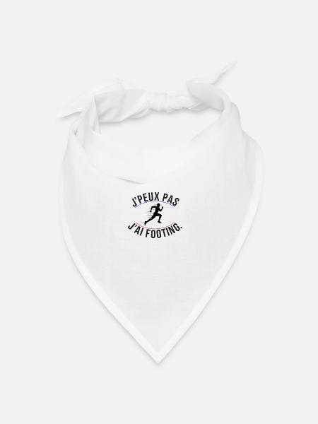 Ich kann nicht joggen, ich kann nicht joggen - Bandana Dreieckstuch - Weiß