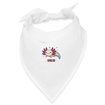 Evolve Axolotl – Süßes Motiv mit Message - Bandana Dreieckstuch - Weiß - Vorne
