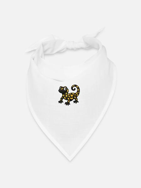 salamander gecko comic - Bandana Dreieckstuch - Weiß