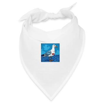 Moin, ihr Strandpiraten - Bandana Dreieckstuch - Weiß - Vorne