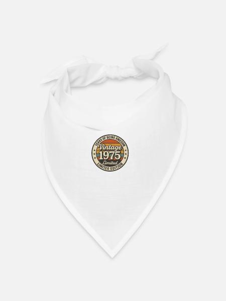 Geboren 1975 50.Geburtstag Limited Edition - Bandana Dreieckstuch - Weiß