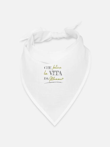 Das Leben als Mutter - Bandana Dreieckstuch - Weiß