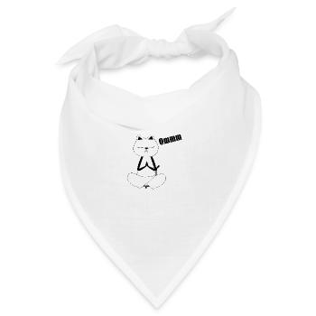 Nekochan Antonio Yoga - Bandana Dreieckstuch - Weiß - Vorne