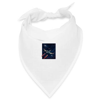 Flug durch die Galaxie - Bandana Dreieckstuch - Weiß - Vorne