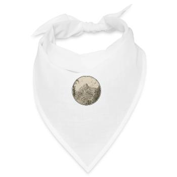 Majestätischer Gipfel - Bandana Dreieckstuch - Weiß - Vorne