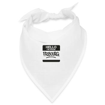 Fribourg Graffiti Sticker - Bandana Dreieckstuch - Weiß - Vorne