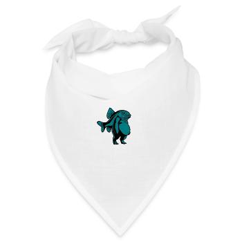 Trippi Troppi - Bärenfisch Mann - Bandana Dreieckstuch - Weiß - Vorne