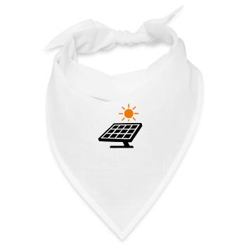 Solar Panele Photovoltaik Anlage - Bandana Dreieckstuch - Weiß - Vorne