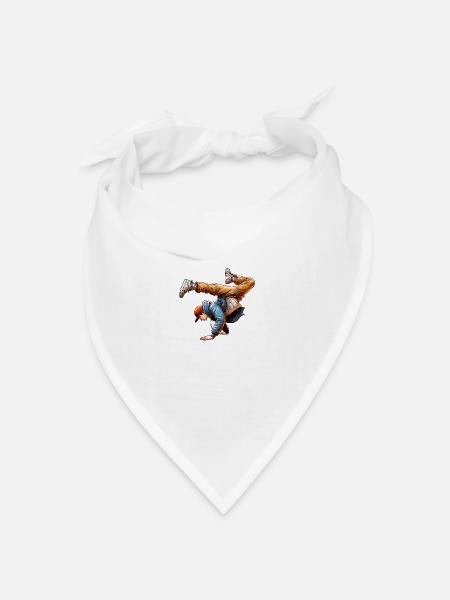 Urbaner Vibe-Breakdance - Bandana Dreieckstuch - Weiß