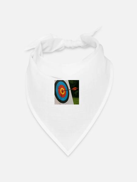 Sport - Bogenschießen - Bandana Dreieckstuch - Weiß