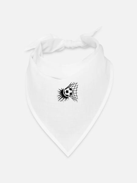 Fussball Knall Tor Fussballer - Bandana Dreieckstuch - Weiß