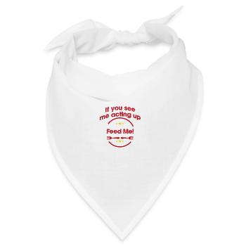 Füttere mich! - Bandana Dreieckstuch - Weiß - Vorne