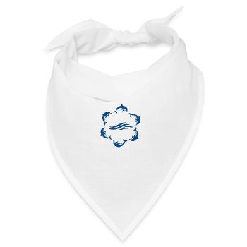 Tanzende Delfine - Bandana Dreieckstuch - Weiß - Vorne