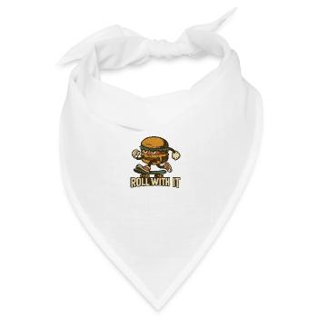 Lass dich darauf ein - Bandana Dreieckstuch - Weiß - Vorne