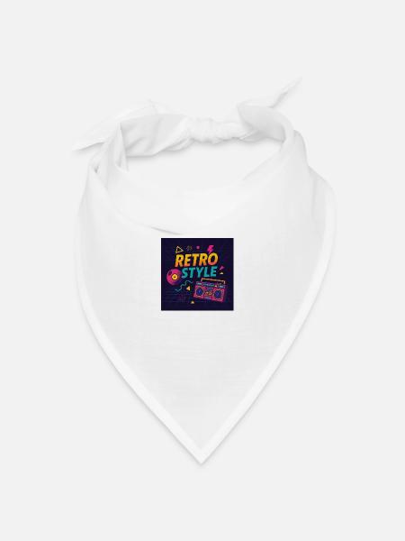 Retro Style – Mixtape Edition - Bandana Dreieckstuch - Weiß