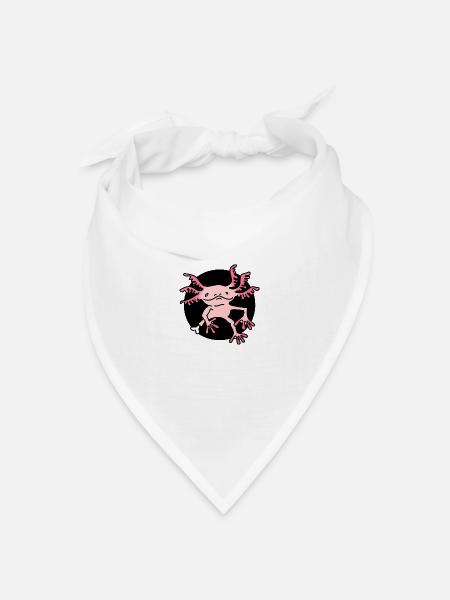 Axolotl - Bandana Dreieckstuch - Weiß