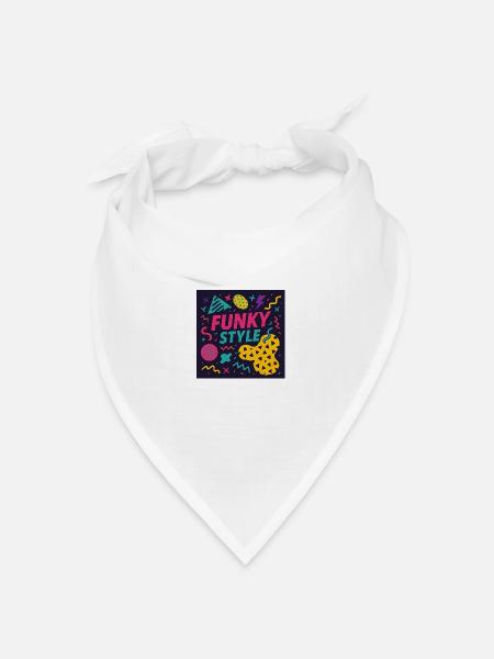 Funky Style – Memphis Madness - Bandana Dreieckstuch - Weiß