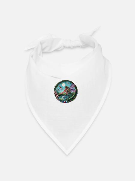 Libelle Fee - Bandana Dreieckstuch - Weiß