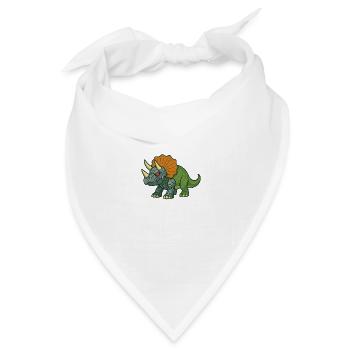 Triceratops Roboter Verwandlung - Bandana Dreieckstuch - Weiß - Vorne