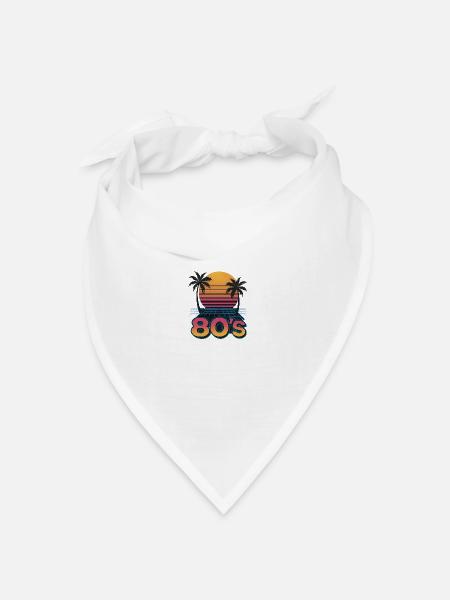 80‘s - Bandana Dreieckstuch - Weiß