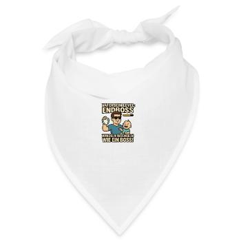 Level: Endboss Windelwechsel-Profi mit Stil - Bandana Dreieckstuch - Weiß - Vorne