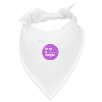 Halten Sie es einfach Design - Bandana Dreieckstuch - Weiß - Vorne