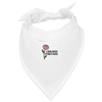 LIEBLINGS PFINGSTROSE - Bandana Dreieckstuch - Weiß - Vorne