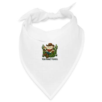 Too Fancy to Kill - Tofu Cowboy - Bandana Dreieckstuch - Weiß - Vorne