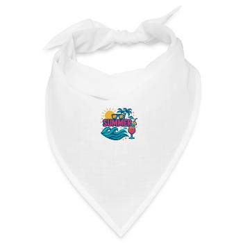 Sommerdesign, T-Shirt - Bandana Dreieckstuch - Weiß - Vorne