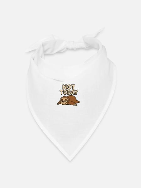 Nicht heute - Bandana Dreieckstuch - Weiß