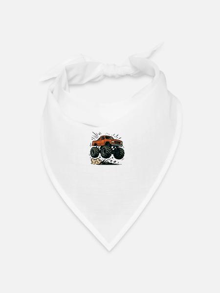 Monstertruck - Bandana Dreieckstuch - Weiß
