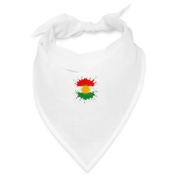 kurdistan klecks - Bandana Dreieckstuch - Weiß - Vorne