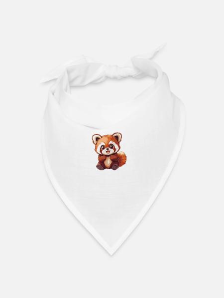 Süßer Baby Roter Panda Kleiner Panda - Bandana Dreieckstuch - Weiß