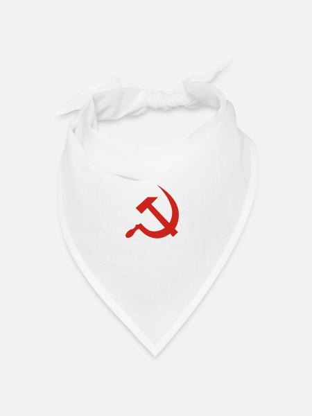 Hammer & Sickle - Bandana Dreieckstuch - Weiß