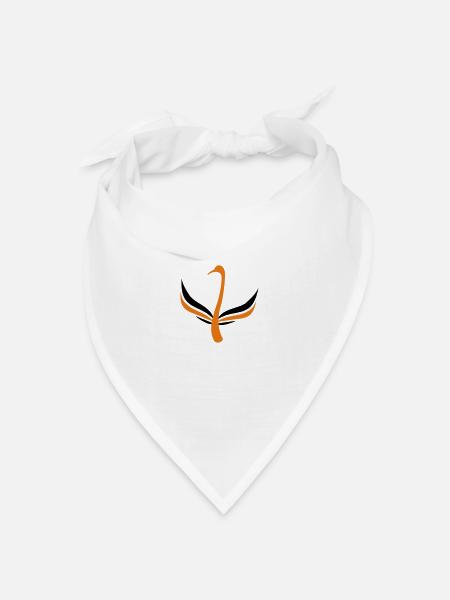 Schwan 2fbg - Bandana Dreieckstuch - Weiß