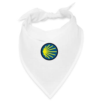 jakobsweg rund - Bandana Dreieckstuch - Weiß - Vorne