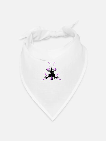 buddha_2f - Bandana Dreieckstuch - Weiß